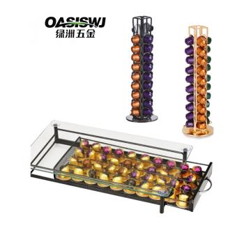 OASISWJ膠囊咖啡架nespresso收納架子三頓半架盒抽屜膠囊展示支架