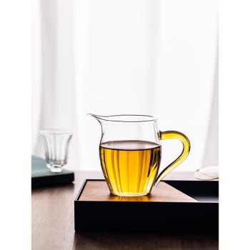 加厚玻璃公道杯茶具分茶器配件耐熱防爆透明泡茶大容量高硼矽茶海