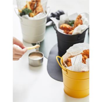 酷奇創意餐具鐵藝薯條油炸小吃冰桶一人食BRUNCH輕食餐飲業用品