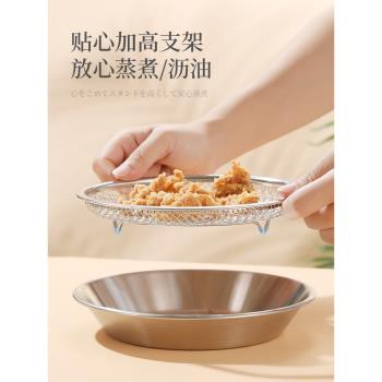米木日式家用濾油盤廚房不銹鋼瀝油盤 油炸過濾漏油託盤瀝水盤子