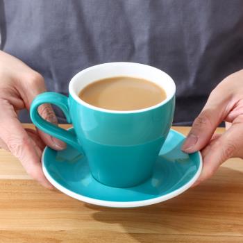 北歐風創意拿鐵杯鬱金香卡布杯美式拉花杯陶瓷加厚咖啡杯碟280ml