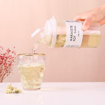日本進口冷水杯涼水壺耐高溫隨手飲水杯帶蓋泡檸檬果汁杯隨行杯