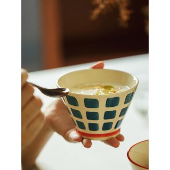 日式米飯碗吃飯碗碟小號家用陶瓷高顏值特別好看的碗復古ins餐具