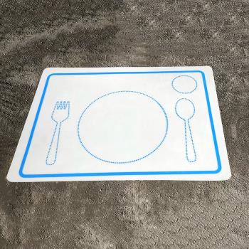 幼兒園餐墊兒童矽膠食品級防水防油 蒙氏寶寶用餐墊小學生午餐墊