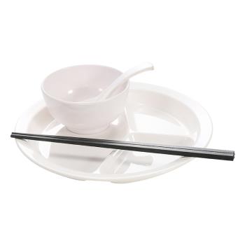 六格仿瓷套裝組合食堂打飯快餐盤