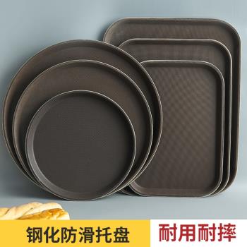 防滑塑膠圓形超大酒店傳菜託盤