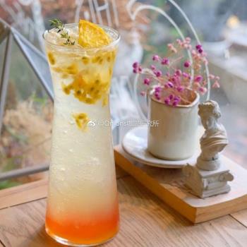 網紅咖啡廳chic簡約透明冷飲杯