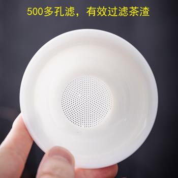 陶瓷茶慮茶漏白瓷過濾器茶鬥過濾網茶渣功夫茶道隔泡茶器茶具配件
