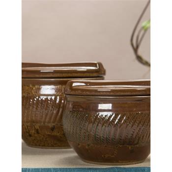 東茶西壺 陶瓷茶葉罐普洱茶醒茶罐小號密封罐茶缸 復古水缸茶葉罐