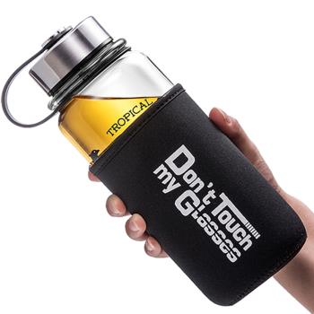 大容量玻璃杯子耐熱水杯便攜男士水瓶大號創意帶過濾泡茶杯1000ml