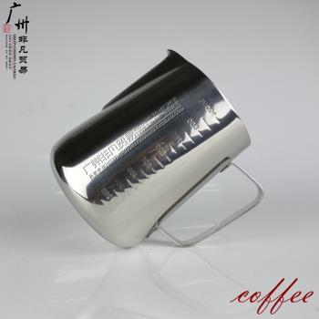 加厚304不銹鋼刻度拉花杯350ml/600ml/1L 帶刻度奶杯 酸奶 奶泡杯