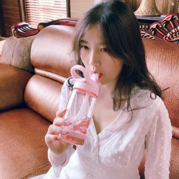 吸管杯大人成人孕婦防漏創意潮流水杯韓版網紅ins風少女心塑料杯