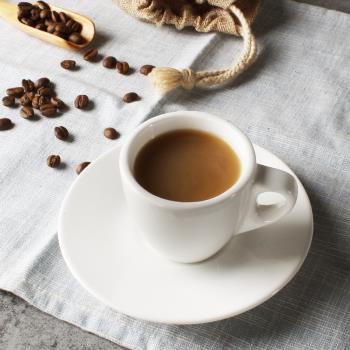 啡憶陶瓷咖啡杯意式濃縮小精緻咖啡杯碟簡約純白拿鐵卡布奇諾杯子