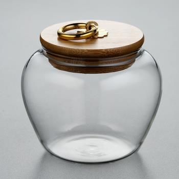 世器日式家用密封玻璃茶葉罐 北歐風零食儲存收納盒花茶糖罐家用