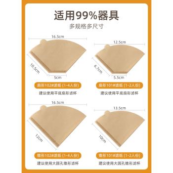 v60手沖美式專用錐形咖啡濾紙