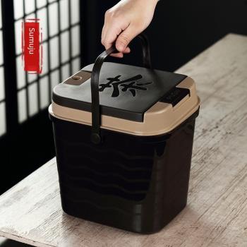茶桶茶渣桶茶水桶家用功夫茶具茶盤排水桶廢水桶塑膠垃圾桶茶葉桶