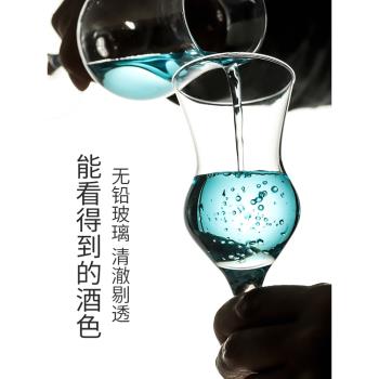 ISO威士忌高腳水晶玻璃鬱金香杯