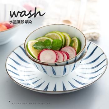 蘭草碗碟日式家用陶瓷4人餐具復古創意西餐碗碟組合米飯碗湯麵碗