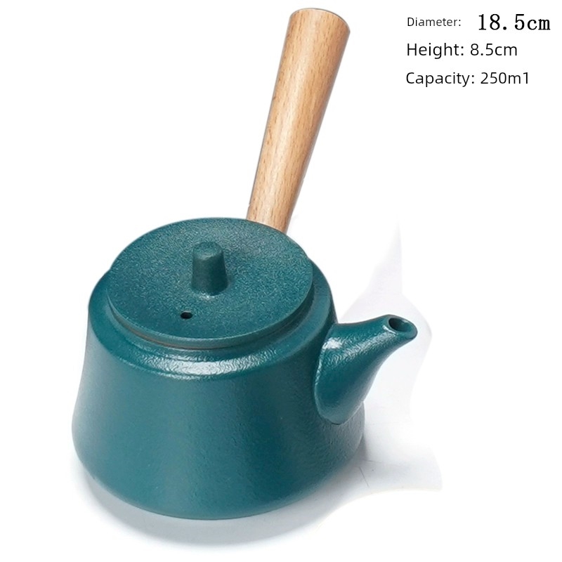 日式側把壺西施茶壺蓋碗陶瓷家用泡茶杯子大容量功夫茶具黑陶茶壺|茶壺