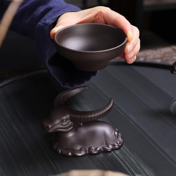 紫砂茶漏細孔全瓷一體茶濾功夫茶具配件泡茶過濾器家用茶隔濾網