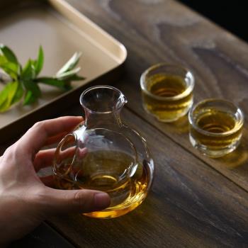 萬島閣日式冰酒醒酒器溫酒酒壺分子洋酒分酒器無鉛水晶玻璃清酒瓶