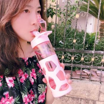 塑膠水杯潮流吸管杯韓國創意粉嫩少女心可愛成人個性便攜清新杯子