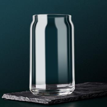 高顏值透明可樂杯易拉罐玻璃杯咖啡店喝冷飲料杯設計師杯子ins風