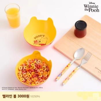 小熊維尼造型碗 winnie the pooh卡通可愛密胺餐具兒童早餐零食盤