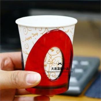 韓國進口彩色無毒環保杯託 一次性杯紙杯託 飲水杯托杯架4個裝