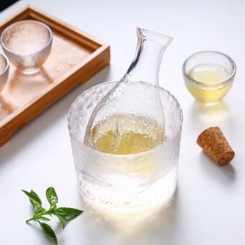 日式玻璃創意白酒酒具套裝家用分酒器酒壺清酒杯一口杯小號酒杯子
