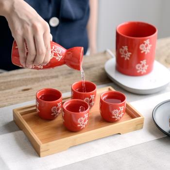 傳統酒杯家用陶瓷酒具白酒杯一口杯仿古分酒器黃酒清酒壺小酒盅