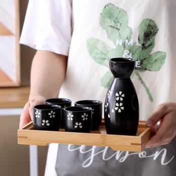 復古風清酒酒盅日式燒酒分酒器家用白酒杯仿古陶瓷酒具烈酒杯套裝