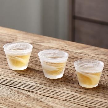 復古玻璃日式套裝白酒杯