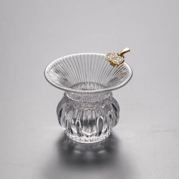 玻璃茶漏茶濾功夫茶具過濾網泡茶器茶隔漏斗配件茶葉濾茶器過濾器