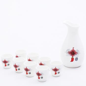 瓷恆堂陶瓷酒具套裝 酒壺 創意分酒器 白酒杯烈酒杯 小酒盅清酒具