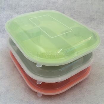 A5料密胺仿瓷餐具 四格便當盒餐盒分格飯盒食堂商務4格仿瓷餐盒