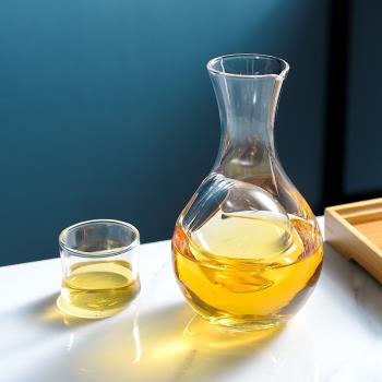 無鉛水晶玻璃白酒醒酒器家用分酒器乾冰酒壺個性酒壺套裝歐式