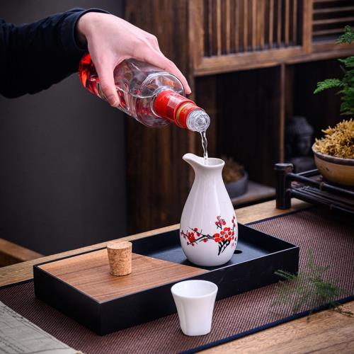 家用陶瓷白酒分酒器一斤半斤仿古酒壺日式清酒壺酒具企鵝壺酒瓶|家用酒 