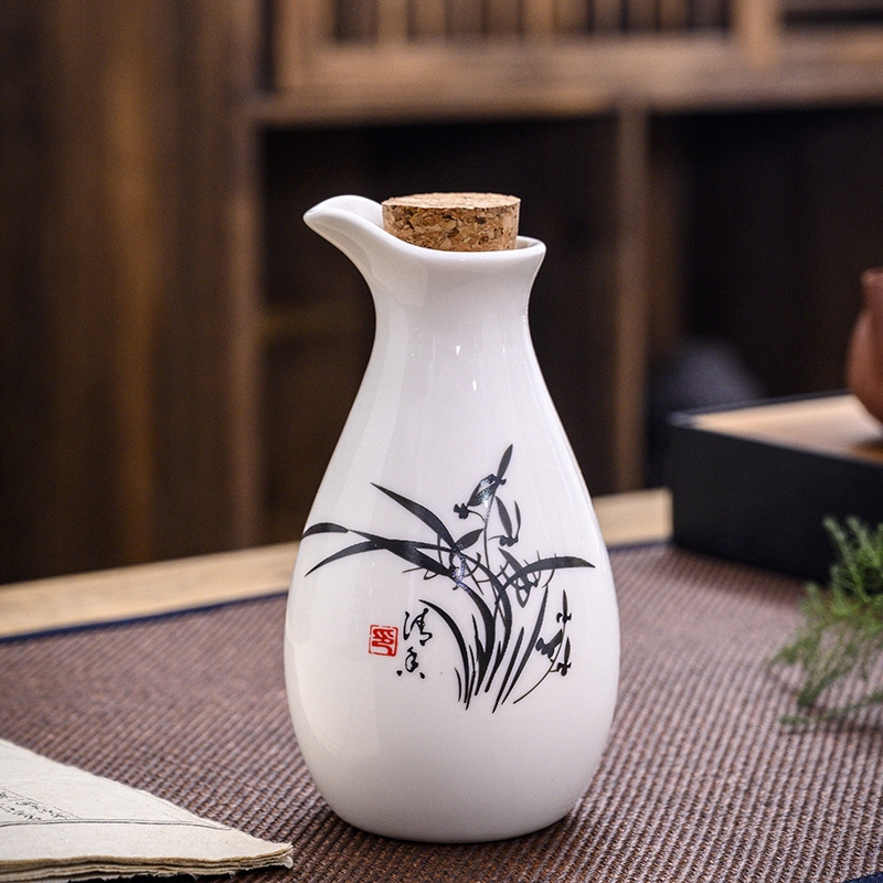 家用陶瓷白酒分酒器一斤半斤仿古酒壺日式清酒壺酒具企鵝壺酒瓶|家用酒 