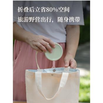 矽膠戶外可伸縮旅遊牙刷折疊水杯