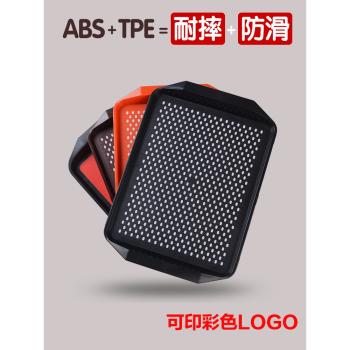 塑膠防滑託盤長方形圓形酒吧快餐上菜商用餐廳專用端菜漢堡店餐盤