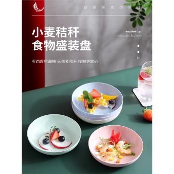好一次性盤子塑膠可降解環保加厚家用耐高溫蛋糕餐盤野餐餐具碟子