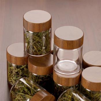 新款高檔禮盒裝綠茶食品級玻璃瓶茶葉小罐子透明分裝瓶咖啡分裝罐