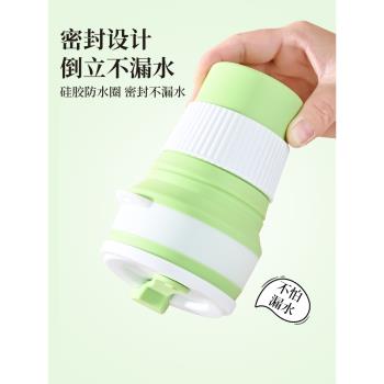 便攜式折疊水杯食品級矽膠戶外旅行洗漱刷牙伸縮杯子壓縮漱口杯