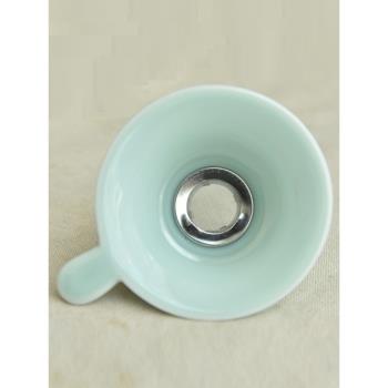 陶瓷功夫茶具配件龍泉青瓷濾茶器茶漏茶濾公道杯套裝不銹鋼過濾網