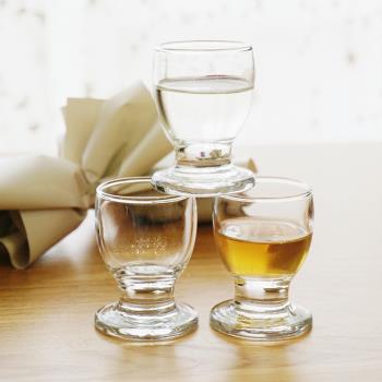 日式矮腳無鉛玻璃利口酒杯力卡特白酒朗姆酒吧家用咖啡奶小杯子