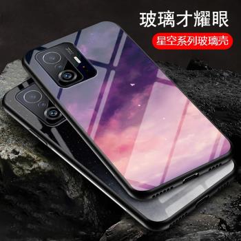 適用小米11T手機殼mi11tpro矽膠保護套ml11tpor全包防摔硬殼軟邊mi米11t彩繪玻璃pro男女款潮牌por外殼子配件