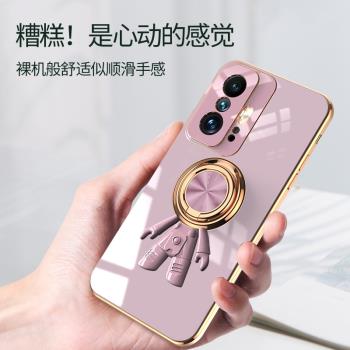 適用小米11tpro手機殼mi11t pro時尚電鍍xiaomi矽膠m11pro立體卡通ultra全包軟套11青春版lite車載指環支架po