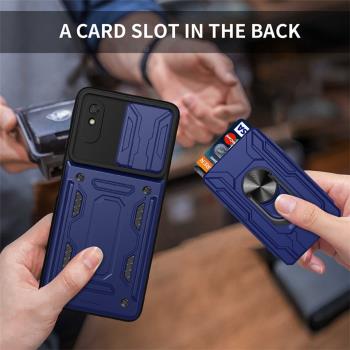 【可插卡】適用紅米9手機殼帶卡包小米redmi9C保護套全包鏡頭蓋米9A外殼M2006C3MG氣囊防摔磁吸指環扣支架red