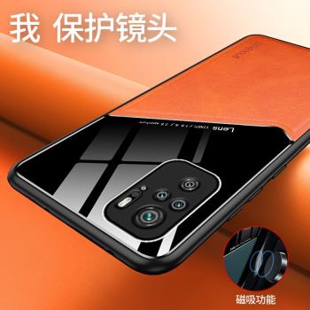 適用小米pocom5s手機殼小米Poco M5s皮紋軟殼pocp保護套pocoms5奢華男女新款ms5全包防摔mi米m內建磁吸片p0c0